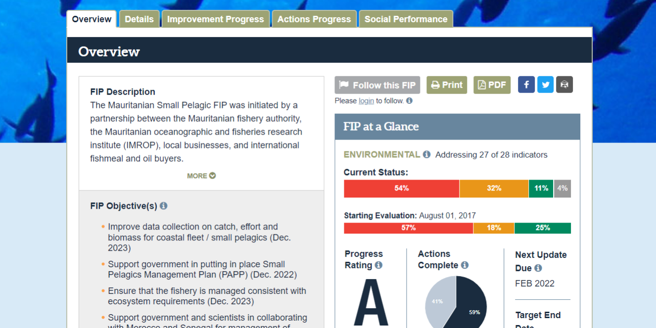 FIP Les Petits Pélagiques en Mauritanie