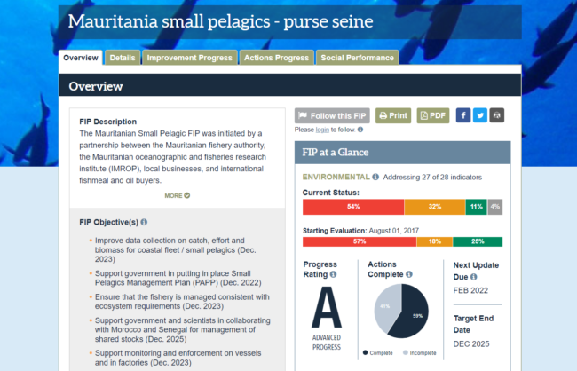FIP Les Petits Pélagiques en Mauritanie